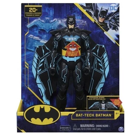 Batman 12 Inch Deluxe Figure Bat-Tech Ages 4+ Toy Play Robot Wings Gotham City - Picture 2 of 11